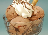 Мороженое шоколадное. Фото